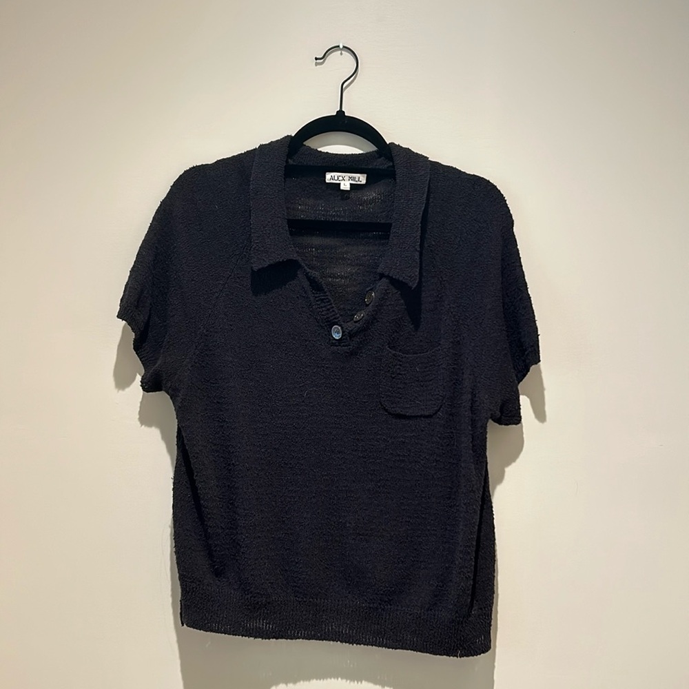 Alex Mill Black Short Sleeve Top